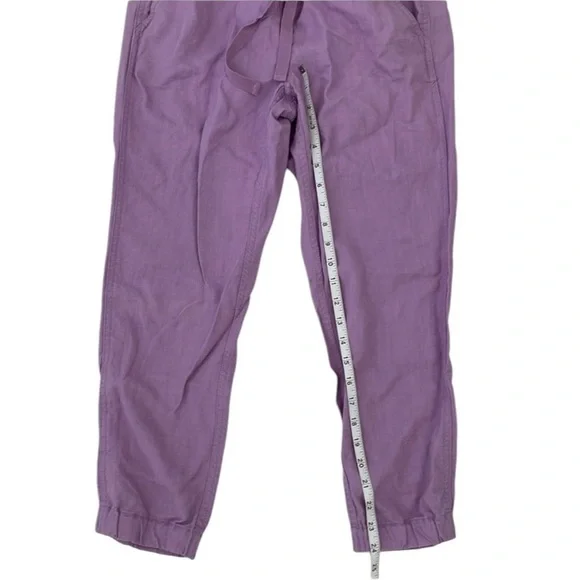 Point Sur Lilac Linen Joggers - Picture 5 of 8